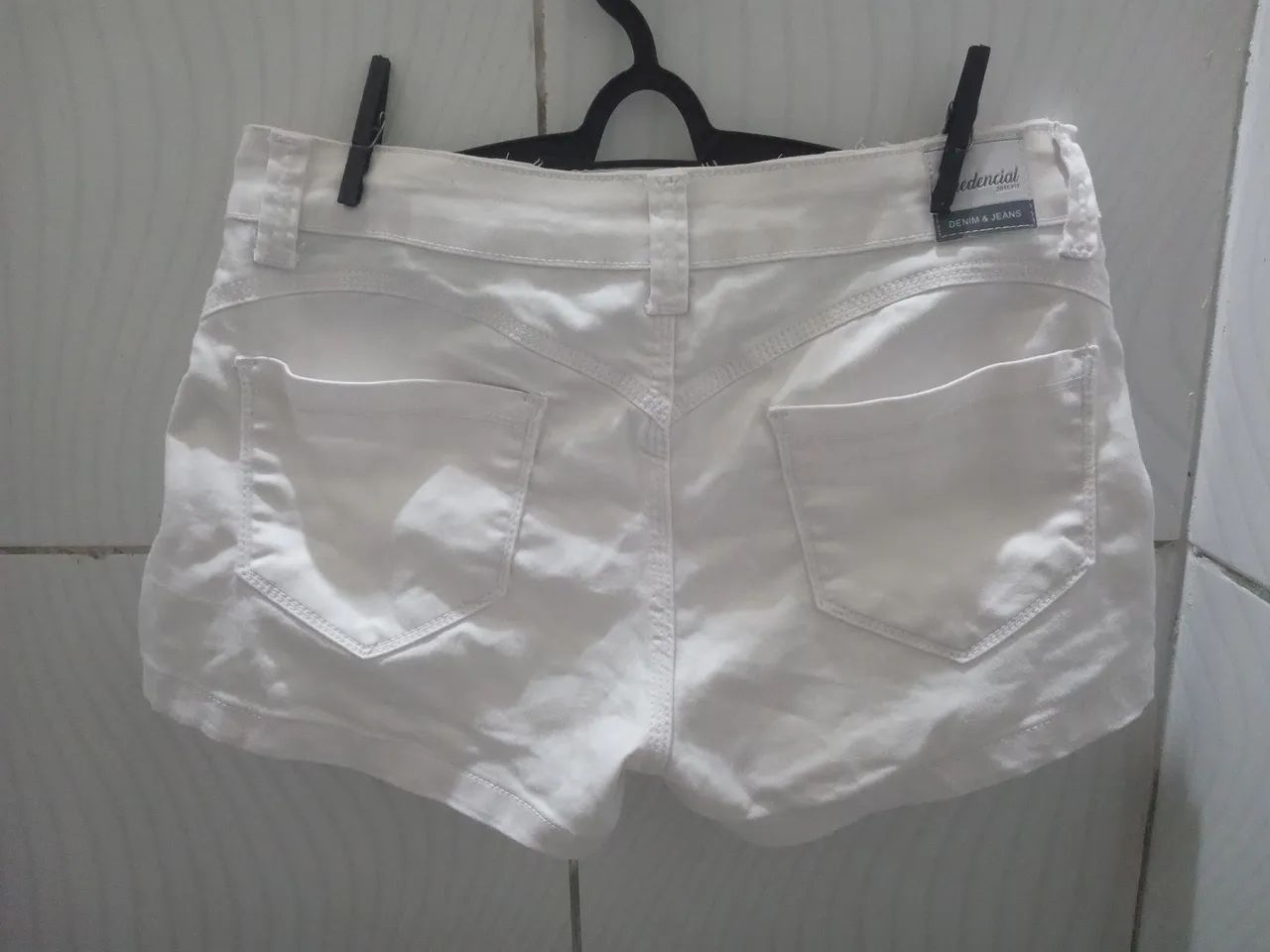 Short Branco Jeans Feminina   N;40 - Foto 4