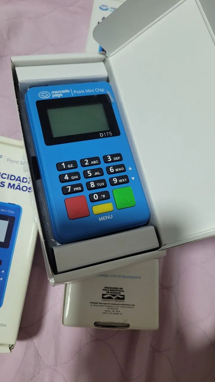 Máquina de Cartão Point Mini Chip Mercado Pago (kit com 4) - Foto 3