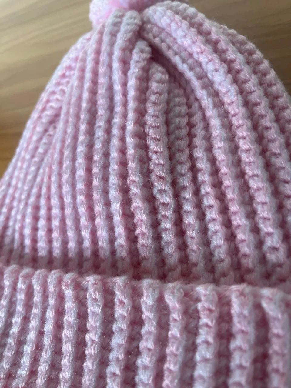 Touca de crochê rosa  - Foto 3