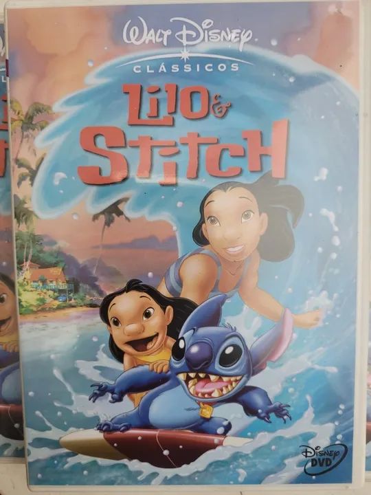 Dvds de Desenhos Disney Lilo Stitch Ursinho Pooh e Shrek Terceiro, unidade