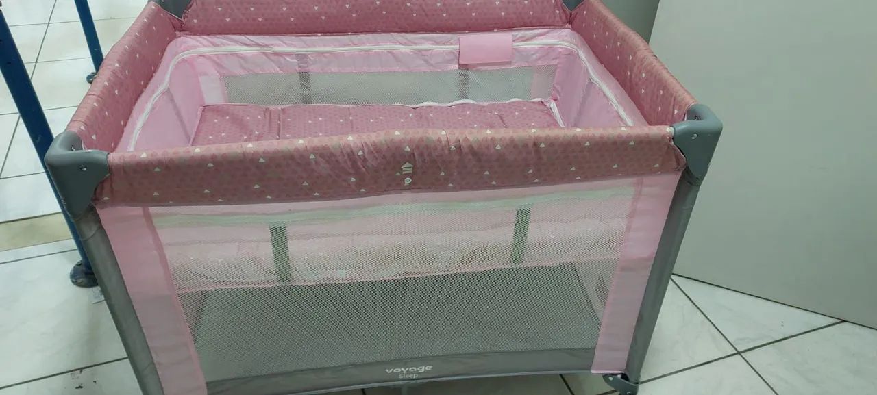 Berço Portátil Voyage Sleep Rosa - Foto 2