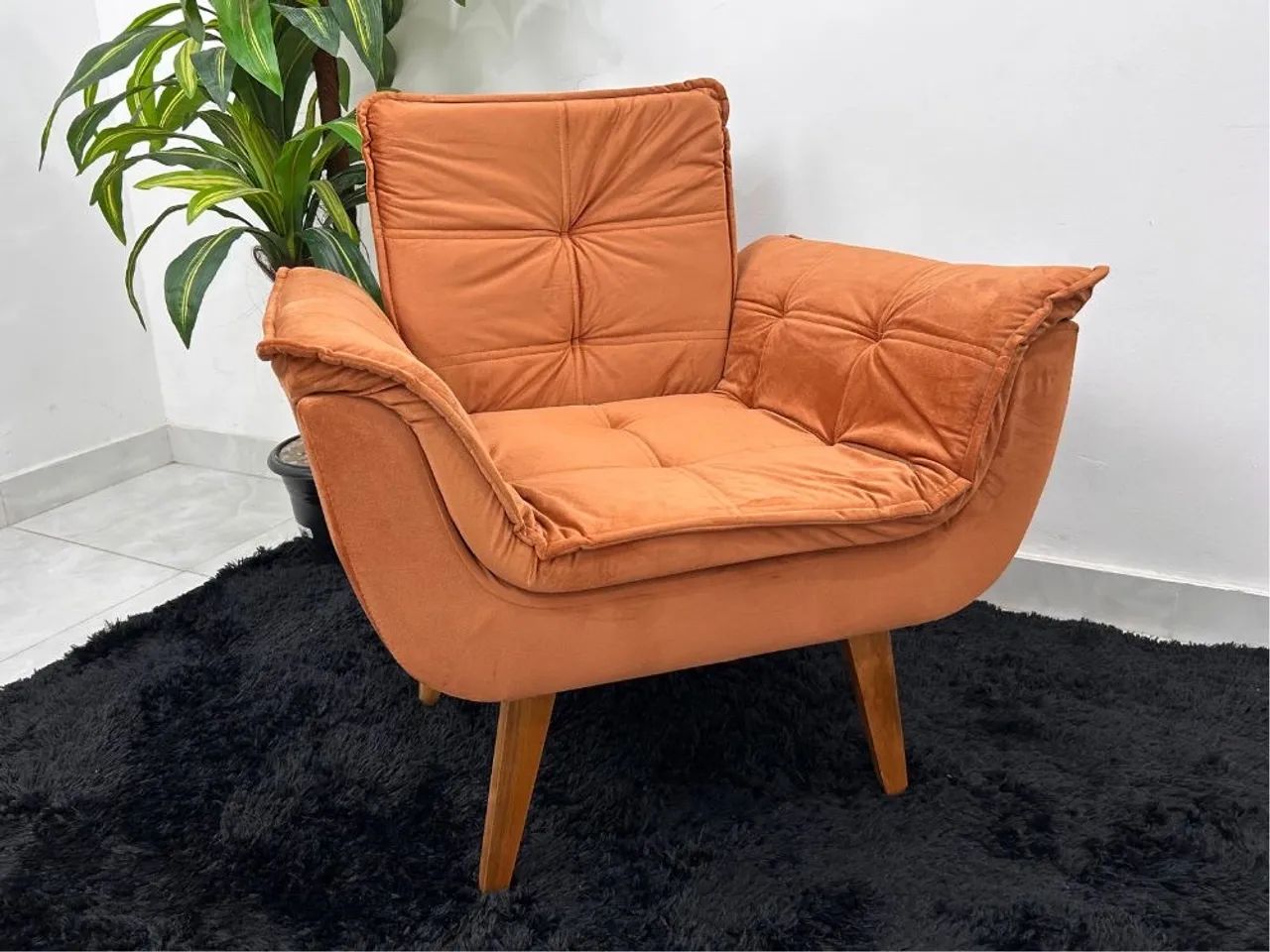 Poltrona Confortável Luna Veludo- Produto Novo Entrega Rápida - Foto 5