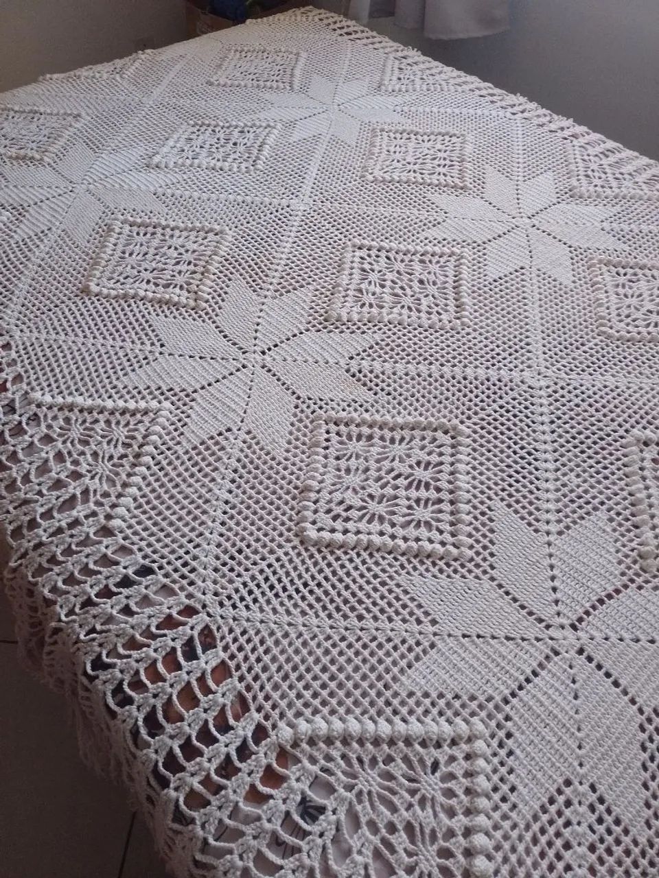 Colcha de crochê 