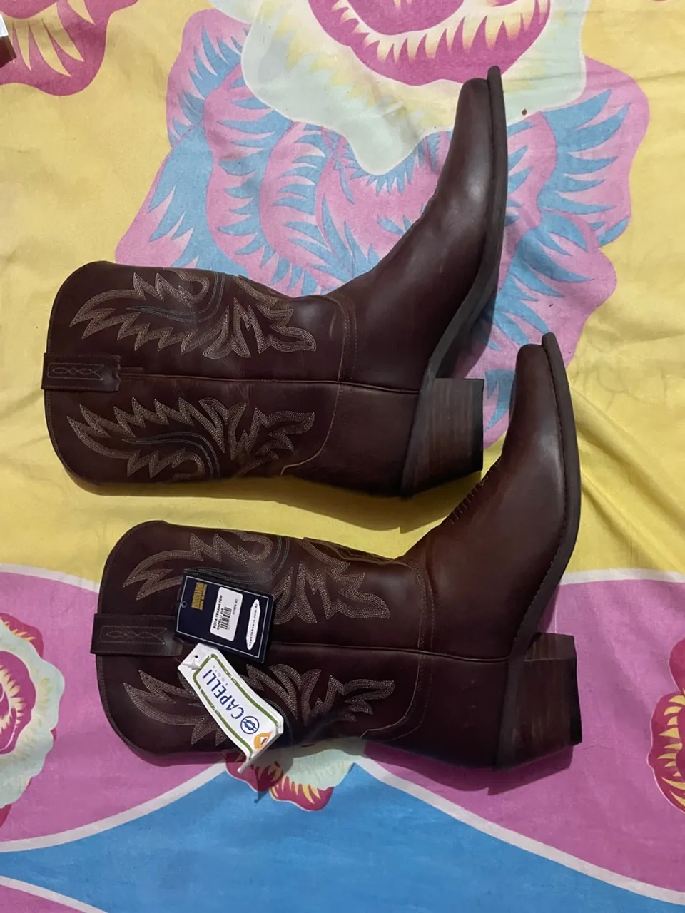 Botas Texana Capelli Couro Marrom - Novas