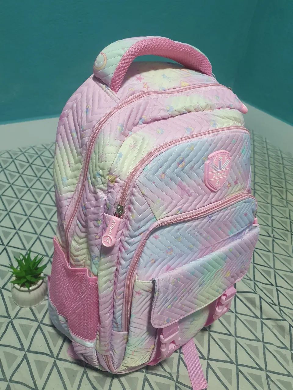 Mochila feminina grande, bolsa de costas