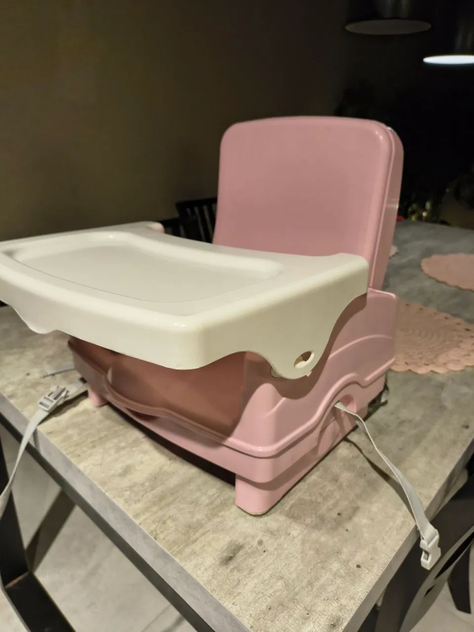 Cadeira de alimentação infantil rosa - Foto 2