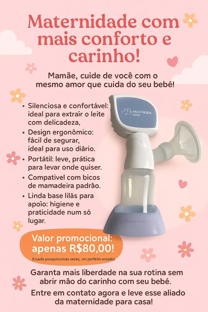 Bomba elétrica extrator de leite