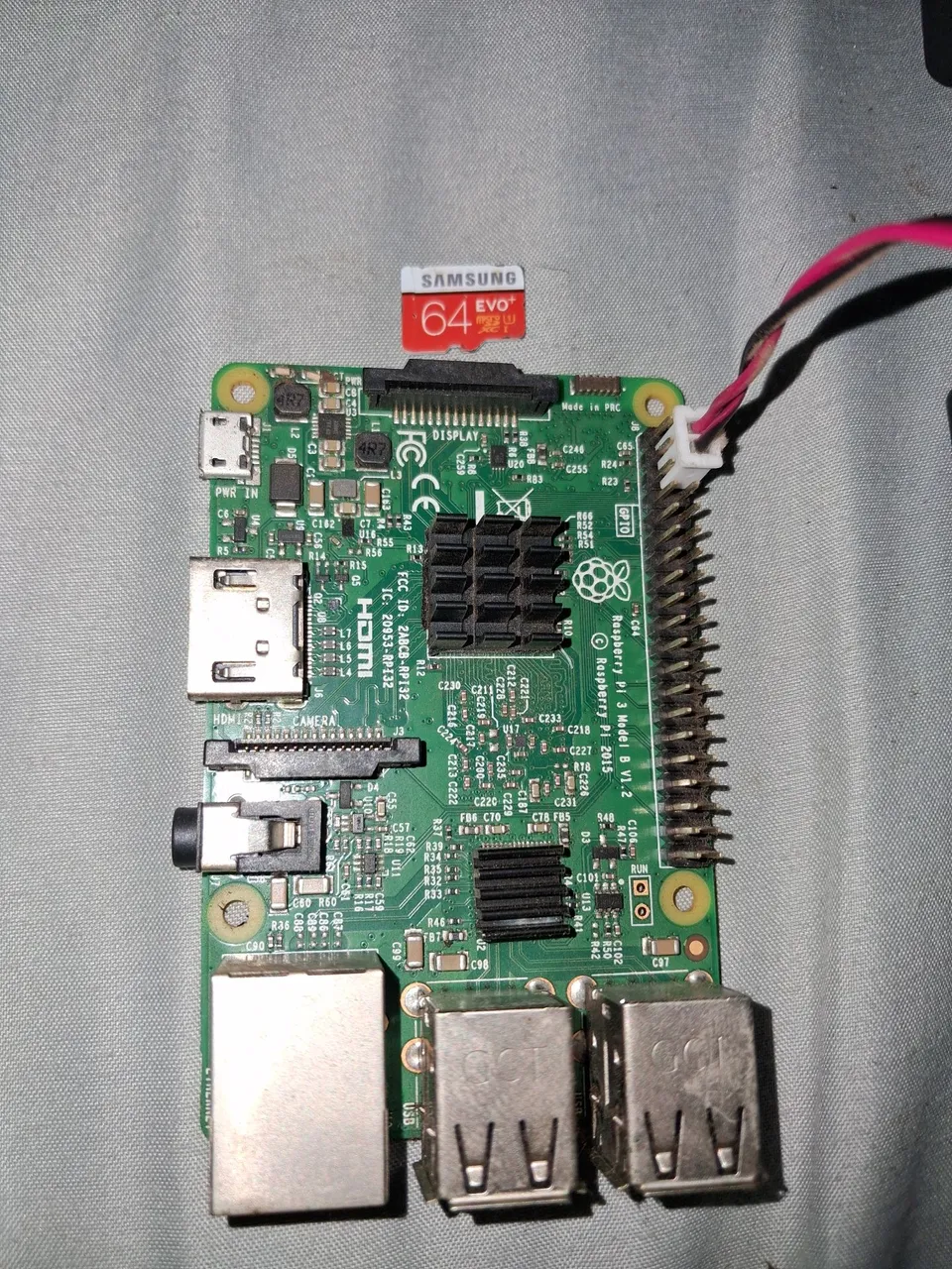 Raspberry Pi 3 Model B V1.2 cartão memória classe 10 de 64gb