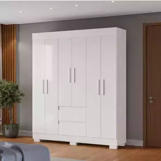 Guarda Roupa 6 Portas com Pés -Móveis de Fábrica - Foto 2