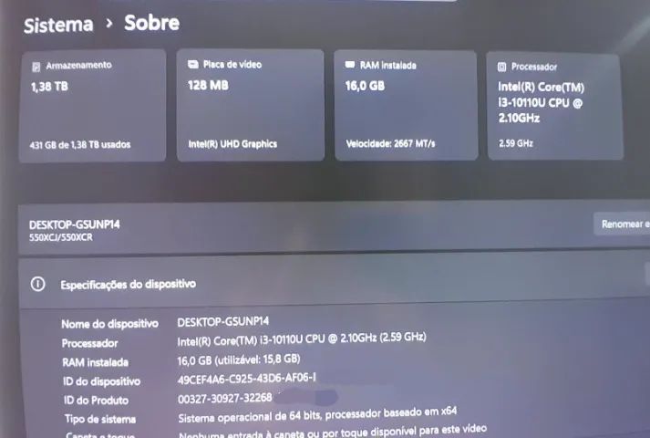 Notebook Samsung Book E30 SSD NvME de 512GB e HD de 1Tb - Foto 4