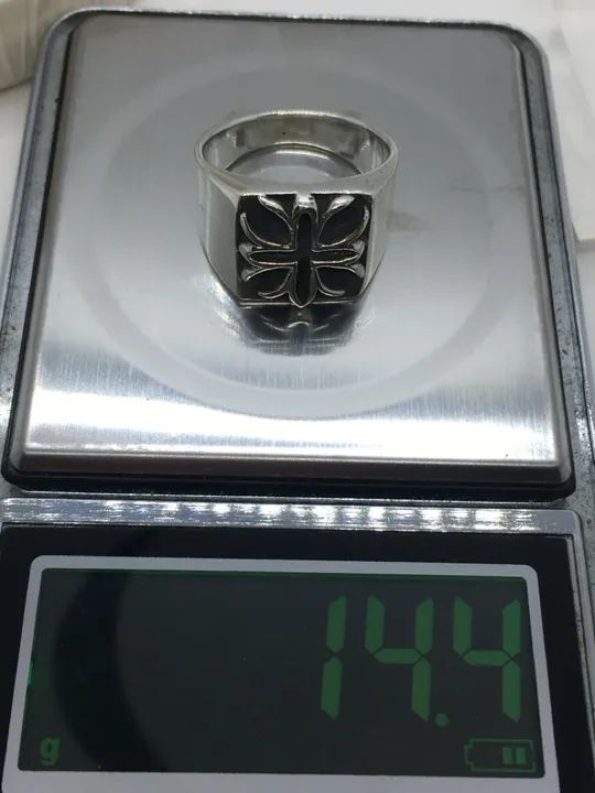Anel Masculino em Prata 925 com Detalhe em Cruz - Foto 2