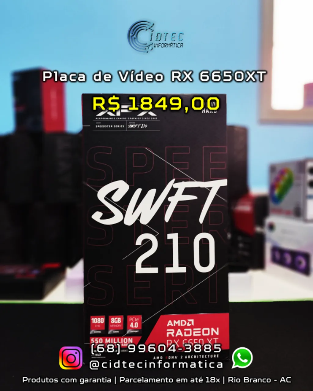 PLACA DE VÍDEO RX 6650XT!!