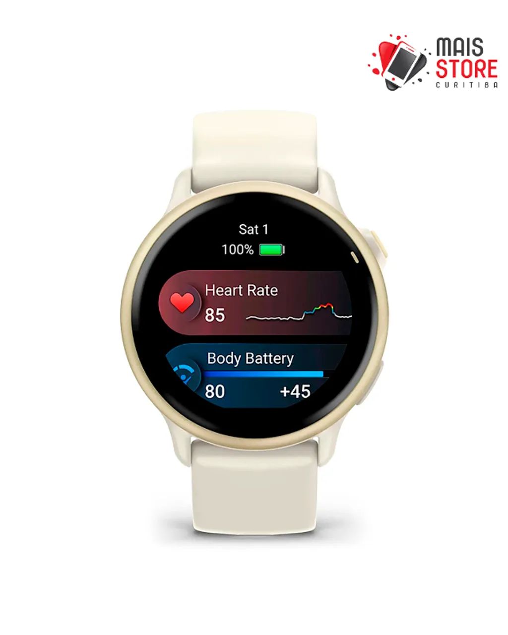Relógio Garmin Vivoactive 6- Lunar Gold Bone 010-02985-01 Novo/lacrado - Foto 4
