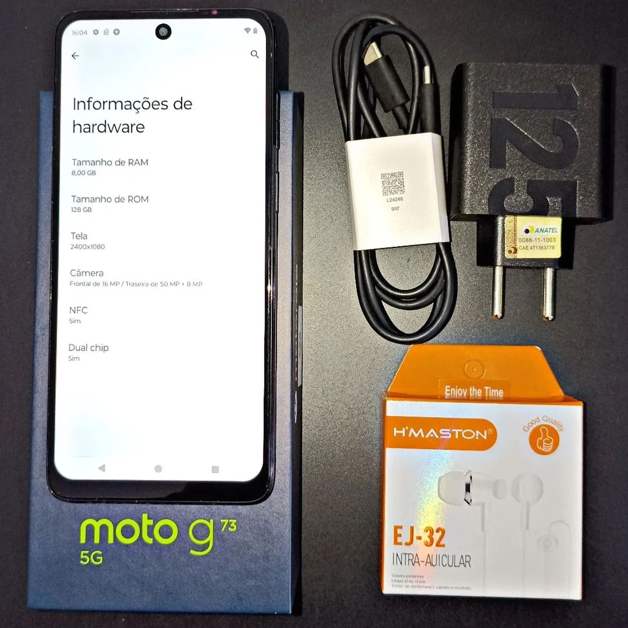 Moto G73 5G - Usado em ótimo estado com caixa, carregador e fone de ouvido novo de brinde - Foto 2