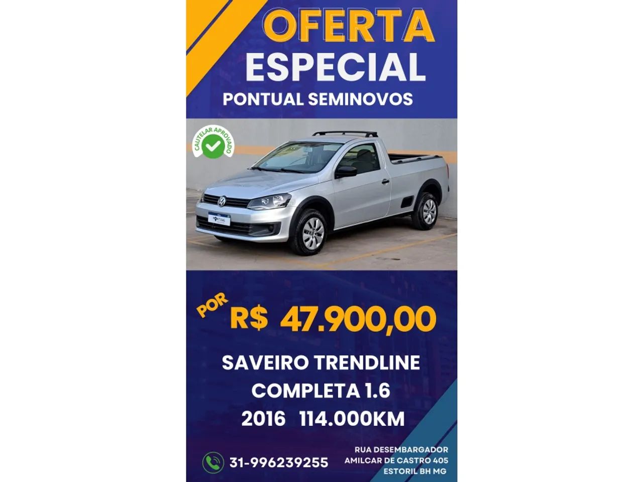 Volkswagen Saveiro 2016 1.6 mi trendline cs 8v flex 2p manual