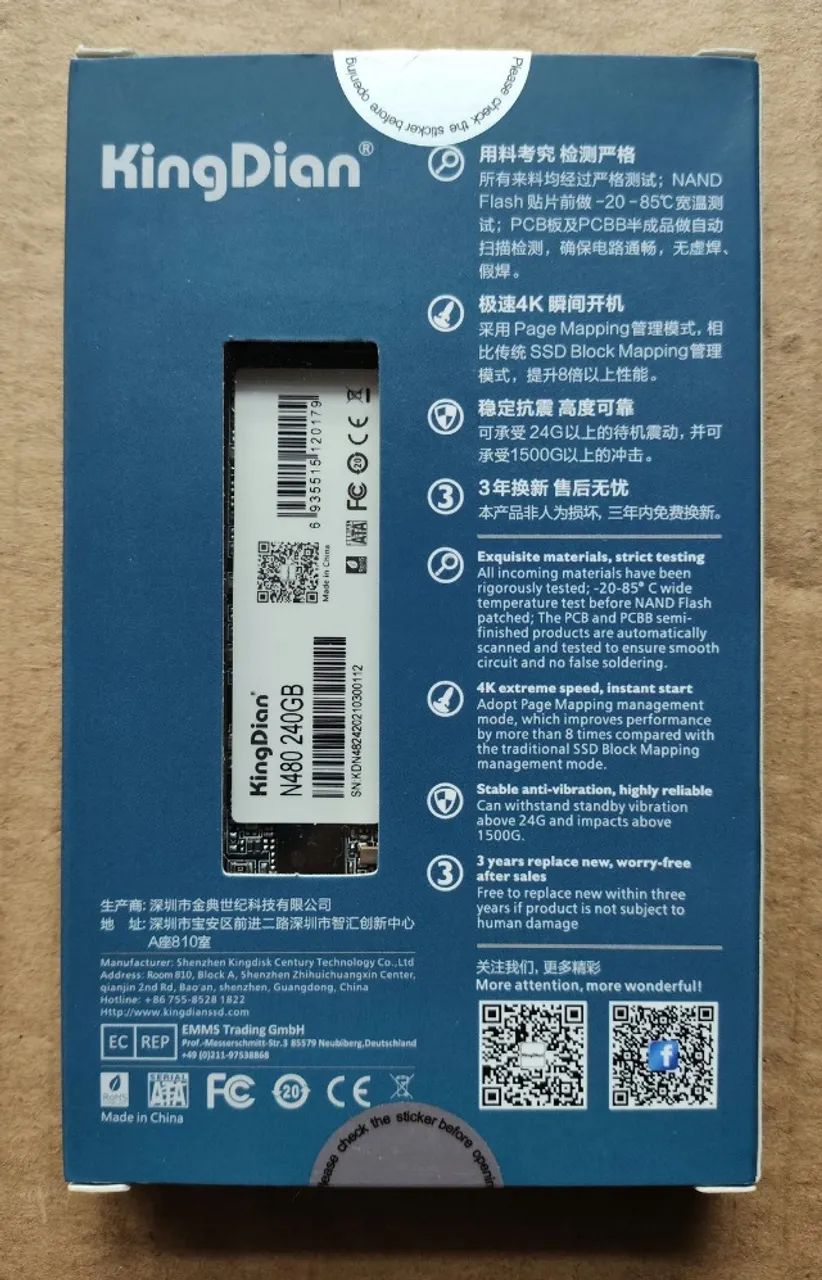 SSD KingDian 240gb 2280 M.2 Sata - Novo (Aceito ofertas) - Foto 2