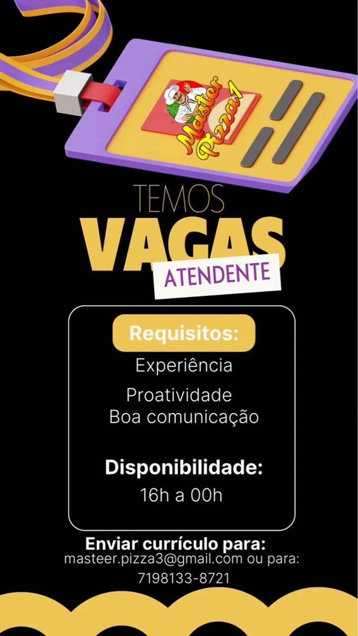 Atendente de pizzaria 