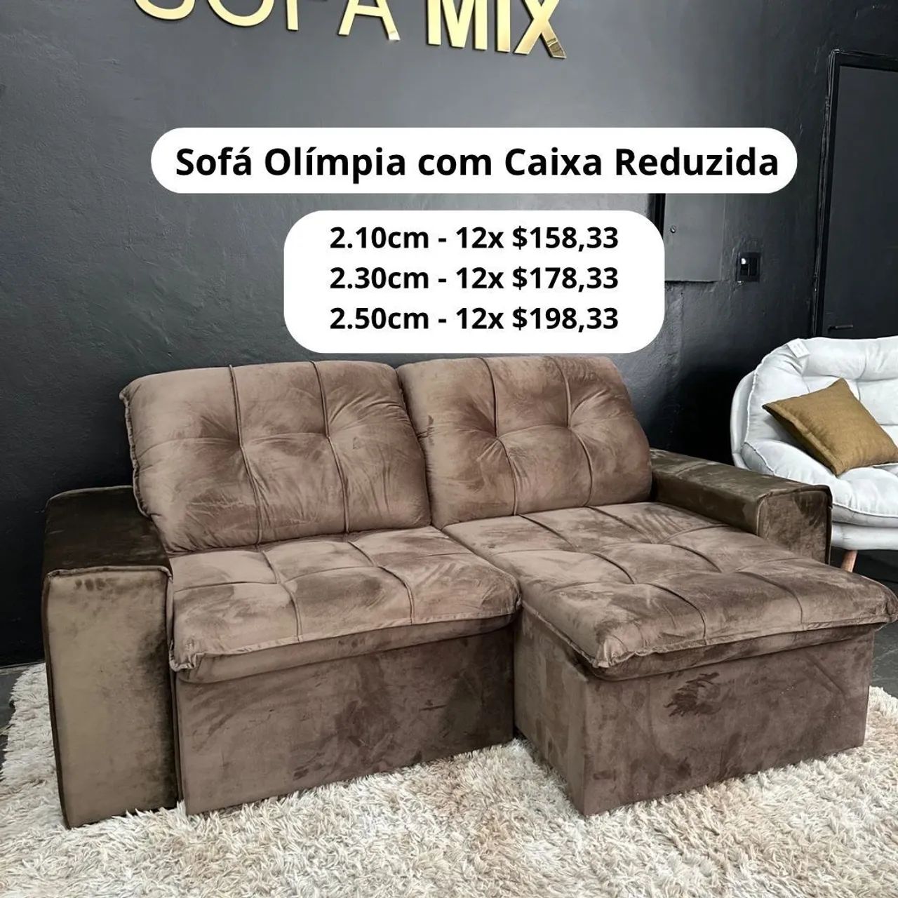 SOFA RETRATIL RECLINÁVEL MÁXIMO PLUS 2,50 mts - Foto 5