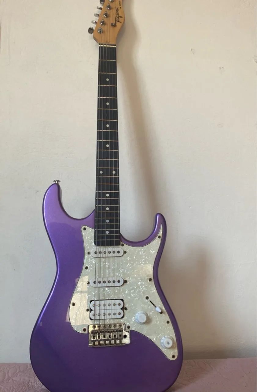 Guitarra Elétrica Roxa - Foto 5