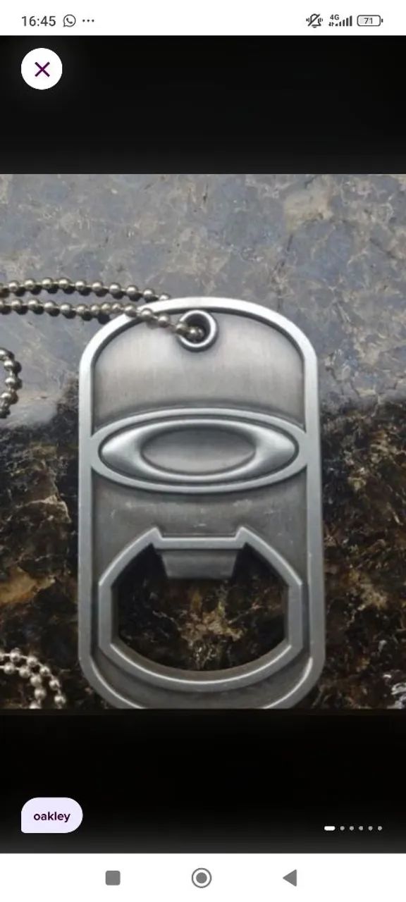 dogtag Oakley original (iten relíquia, raridade, colecionador)