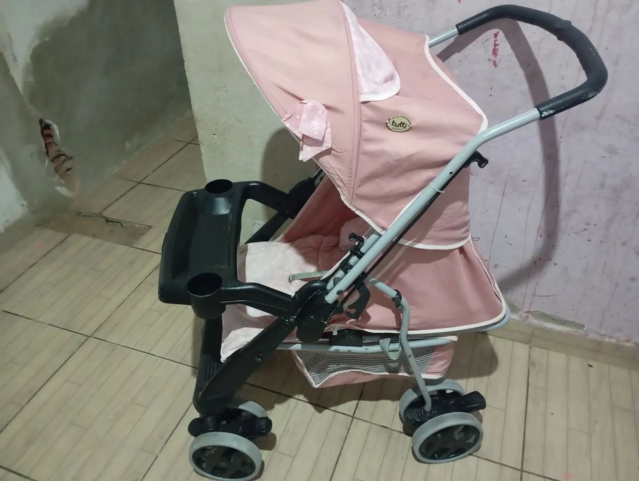 Carrinho de Bebê Rosa - Foto 5