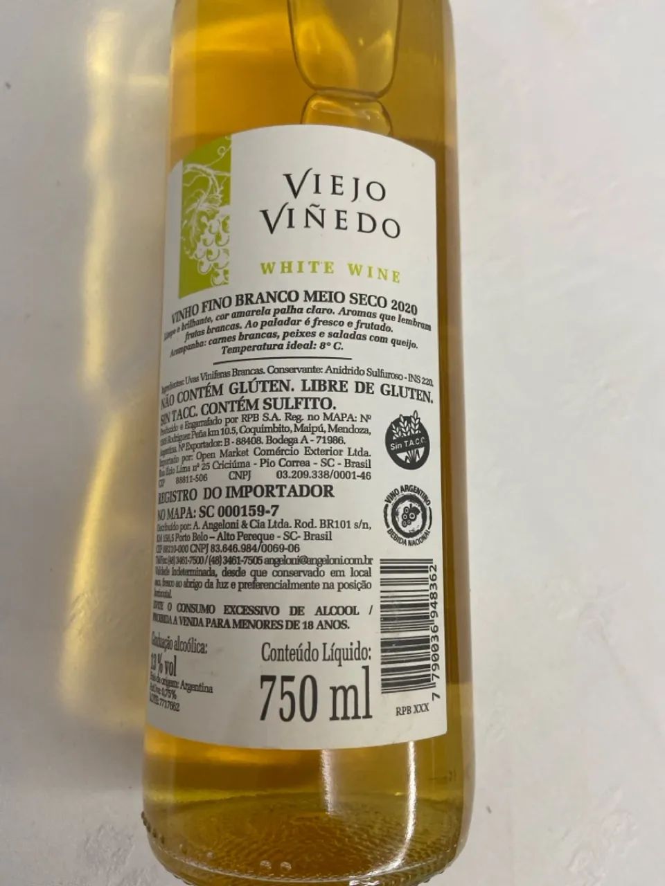 2 Garrafas de Vinho Branco Viejo Vinedo 2020 - 750ml - Foto 3