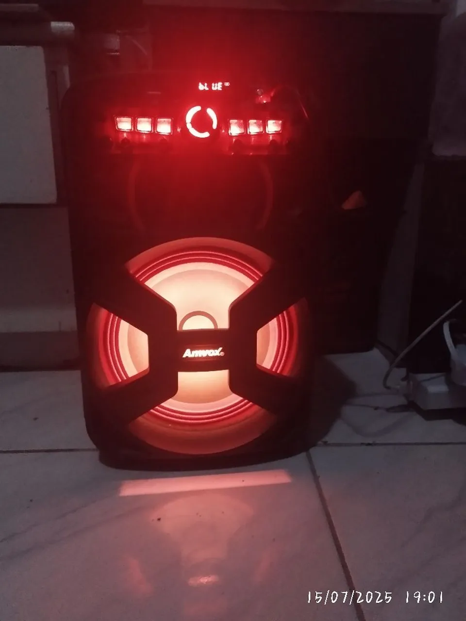 Caixa de Som Amvox com LED - Bluetooth