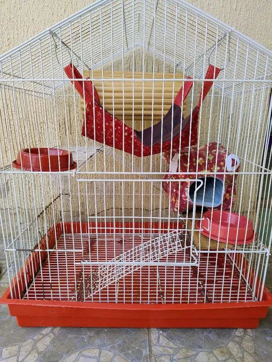 Gaiola para Roedores Grande com Acessórios