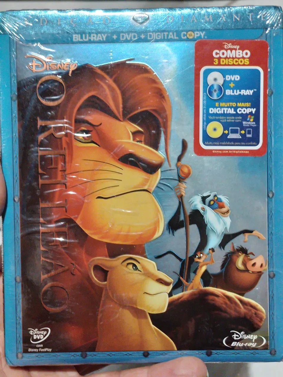 Blu Ray + dvd+digital copy do Rei Leão  lacrado