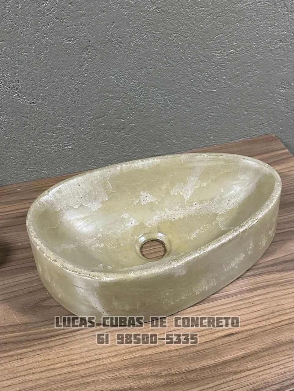 Cuba de Concreto Rústica 40x25cm  - Foto 2