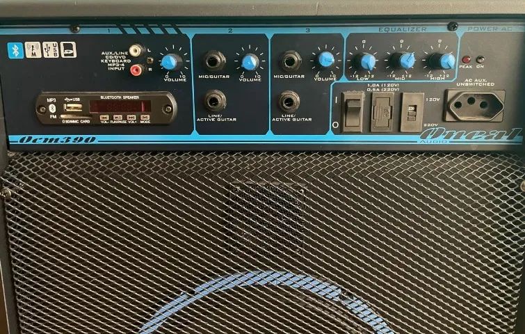 Caixa De Som Multiuso Oneal Ocm-390 Bt 80w Usb Fm Bluetooth - Foto 3