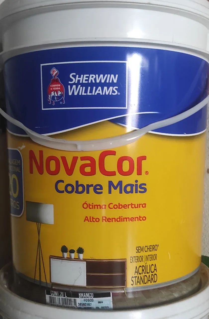 Tinta acrílica Nova Cor Cobre Mais 20L - Branco Fosco