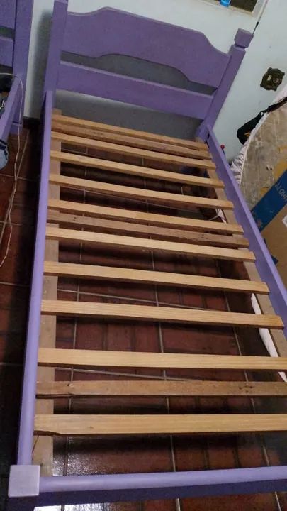 Cama solteiro em madeira  - Foto 2