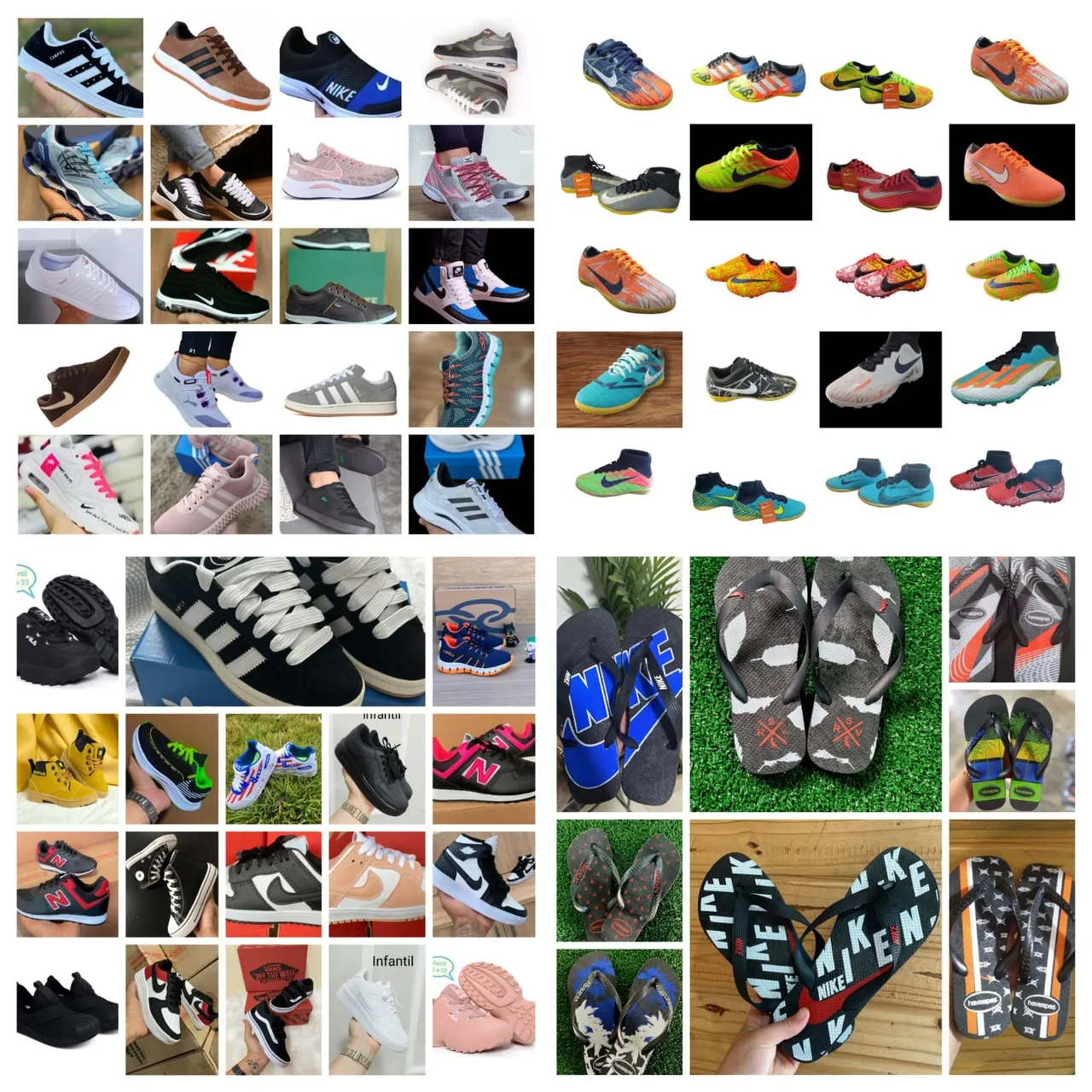 Calçados esportivos diversos - Nikes, Adidas, New Balance e mais!