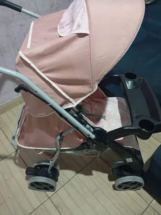 Carrinho de Bebê Rosa - Foto 2