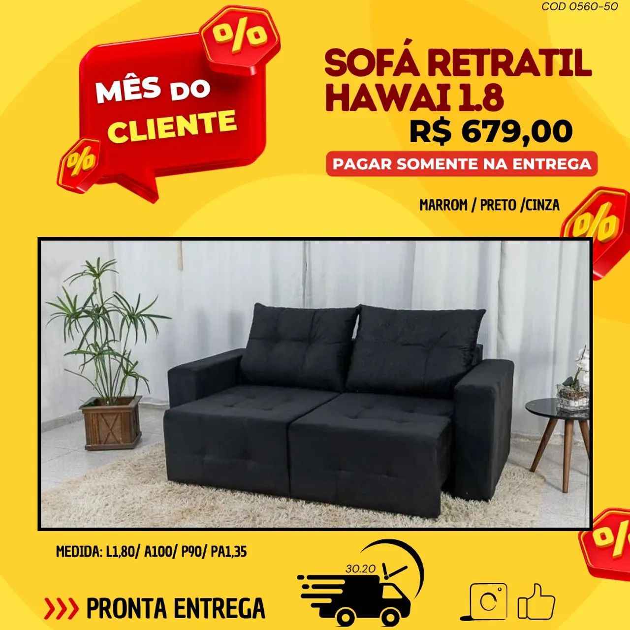 Sofá retrátil Hawaii - Foto 3