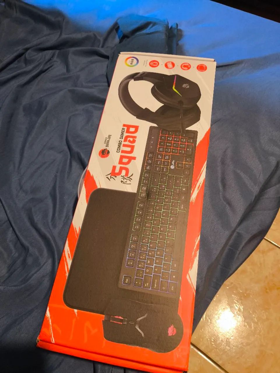 Kit Mouse Teclado e Headset com Mousepad 