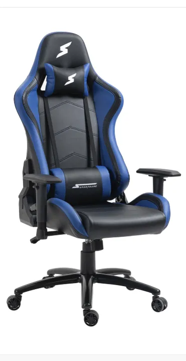 Cadeira Gamer SuperFrame Hunter - Nova - Reclinável, Preto e Azul - R$650,00!
