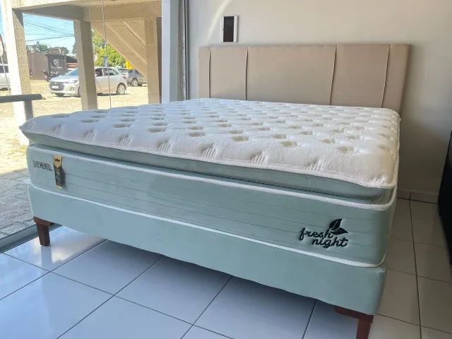 Cama Box King Size Nova Molas Ensacadas D33 Alto Conforto Marca Hellen Pronta Entrega! - Foto 5