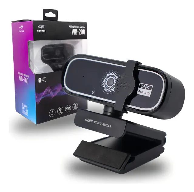 Webcam Full HD 2K streaming 1440p Com microfone Novo - Foto 2