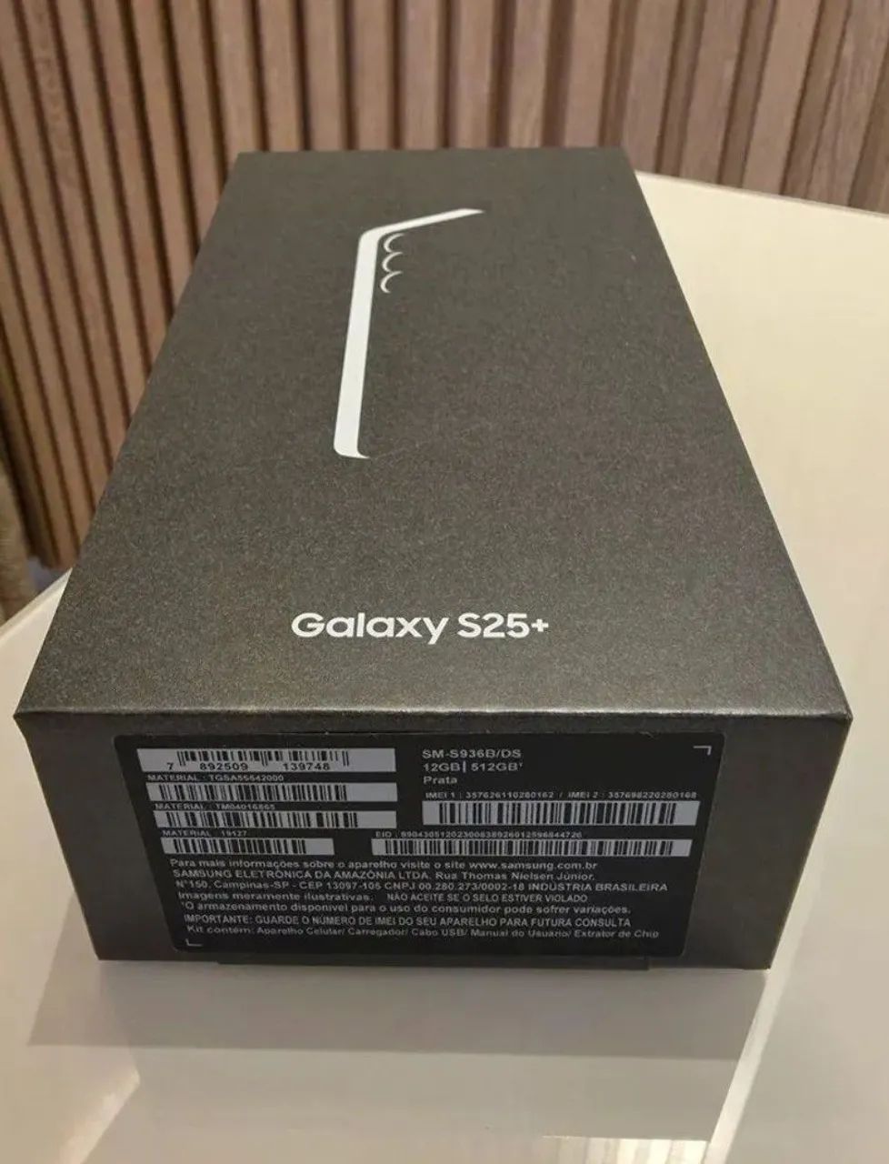 S25+ plus 512gb prata novo 