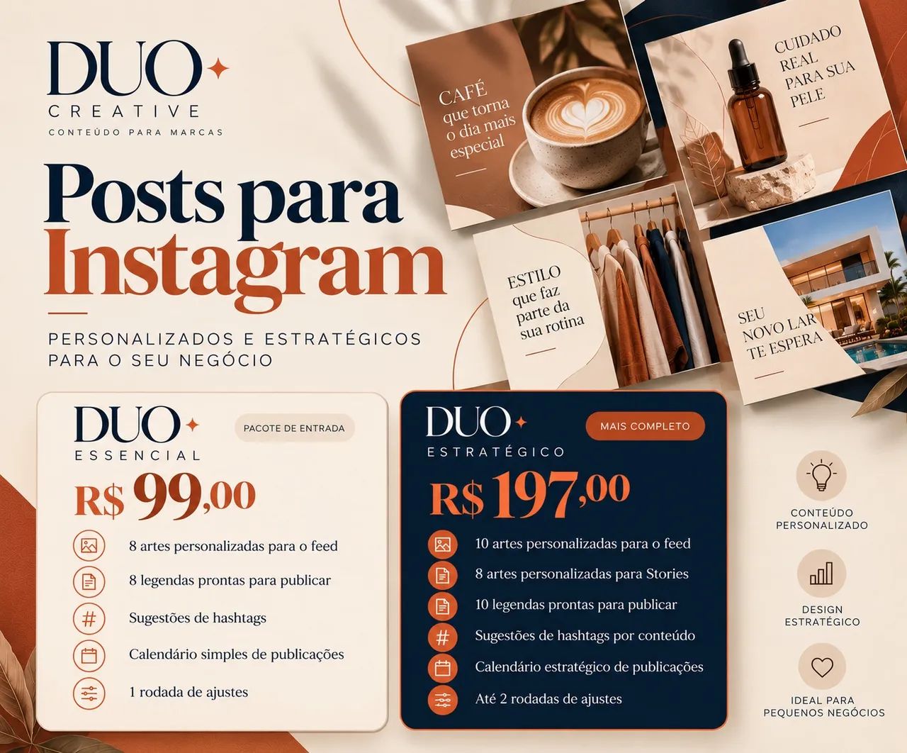 Posts para Instagram a partir de R$ 99.