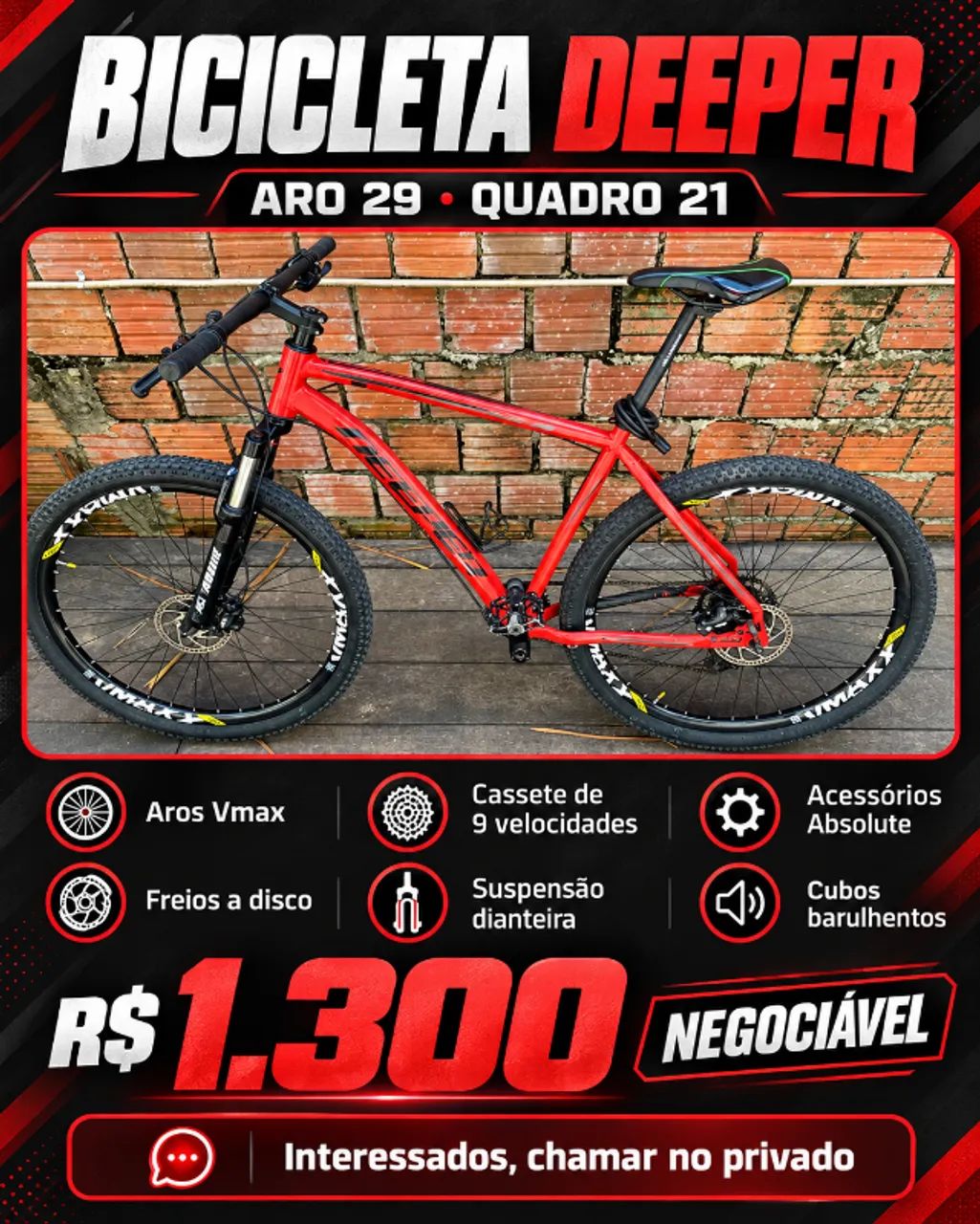 BICICLETA DEEPER ARO 29 