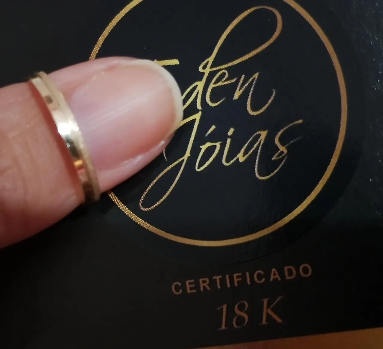 Aliança ouro 18k numeração 14  - Foto 2
