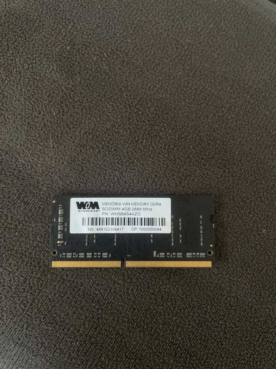 Memória ram win 4gb