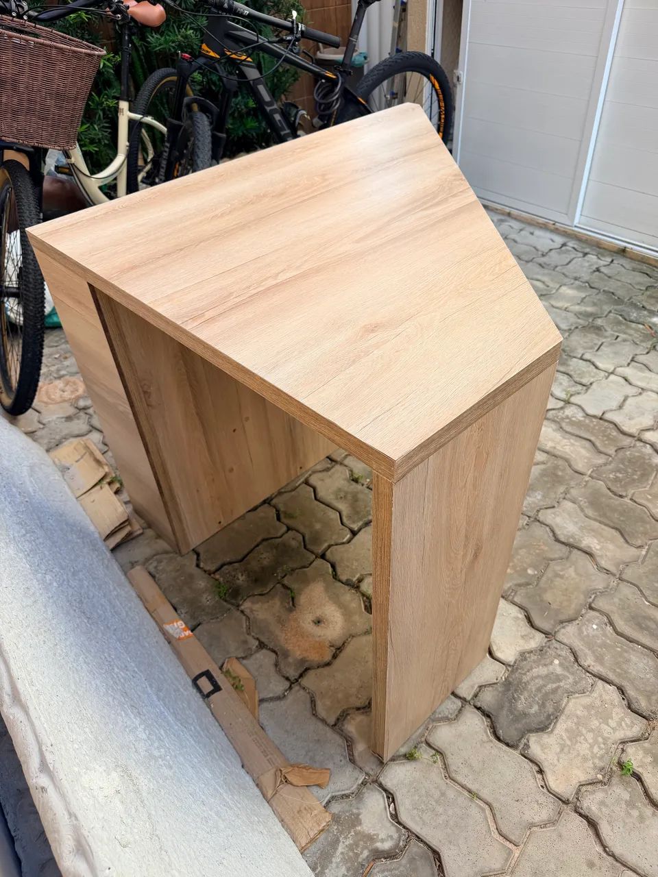 Mesa de escritório madeira MDF com nicho  - Foto 2