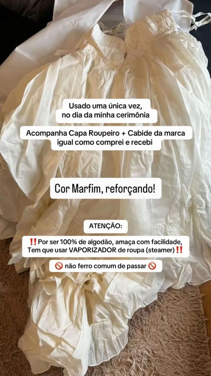 VESTIDO DE NOIVA - IMPORTADO, CAUDA LONGA, MARFIM. - Foto 4