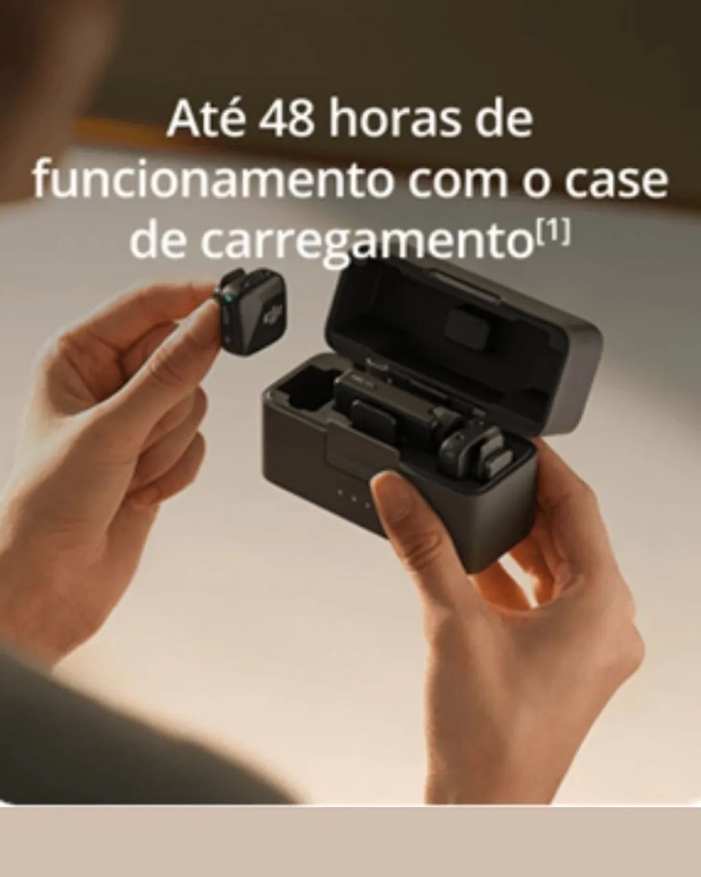 Microfone DJI Mic Mini (2 TX Microfone + 1 RX Receptor + 1 Case de