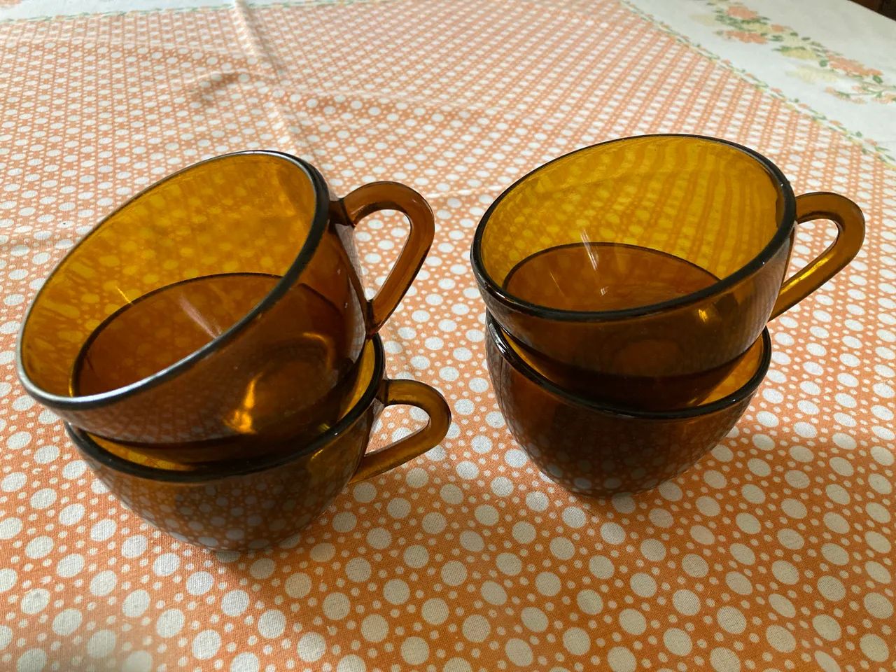 Pratos e xícaras Duralex âmbar  - Foto 4