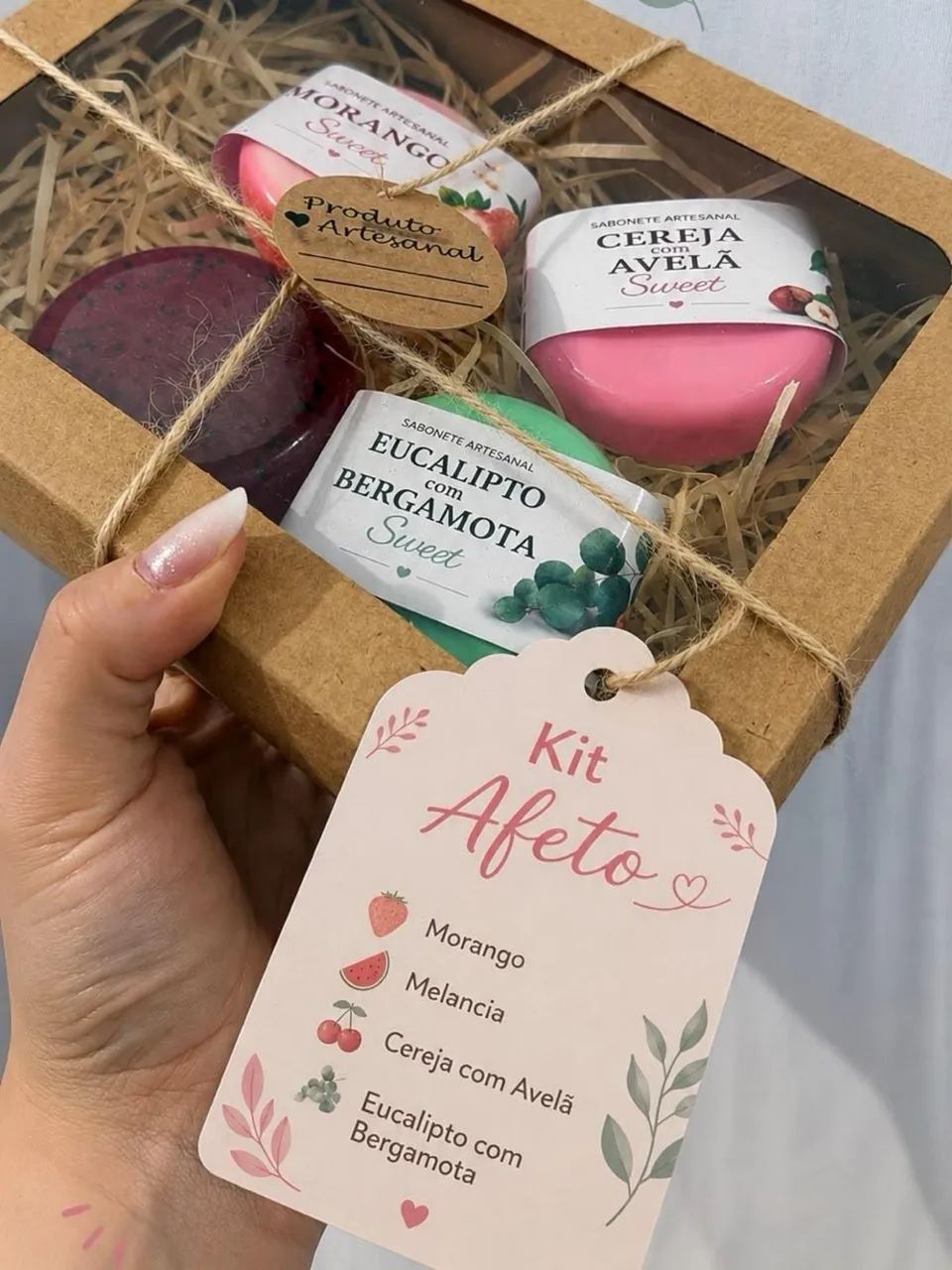 Kit Presente com 4 Sabonetes Artesanais Perfumados - Foto 4
